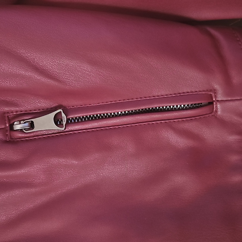 Marc New York  Deep Burguandy Leather Jacket - Picture 2 of 5